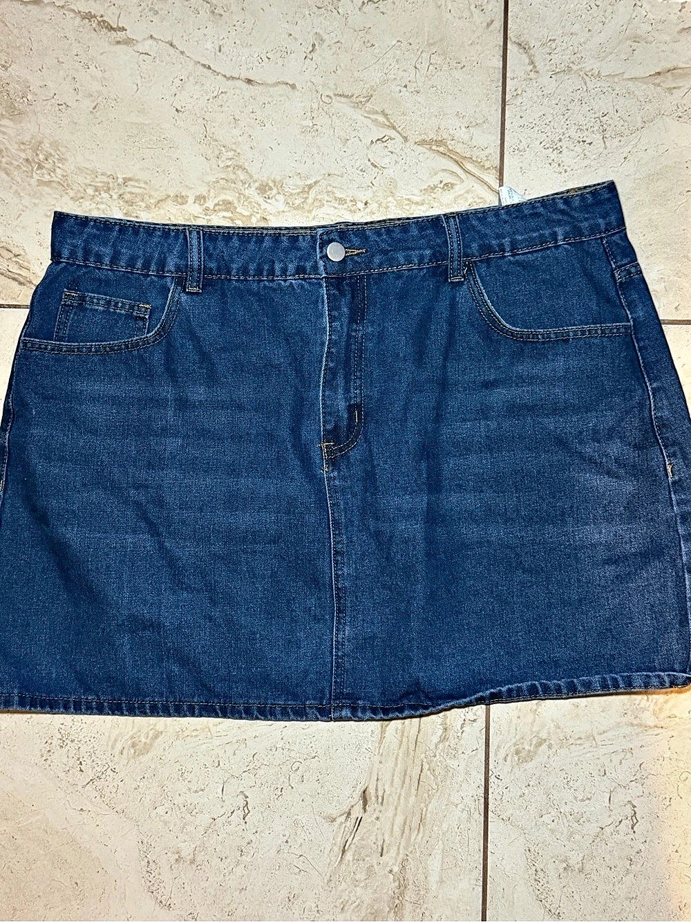 SHEIN Denim Mini Skirt Size 2XL Like New